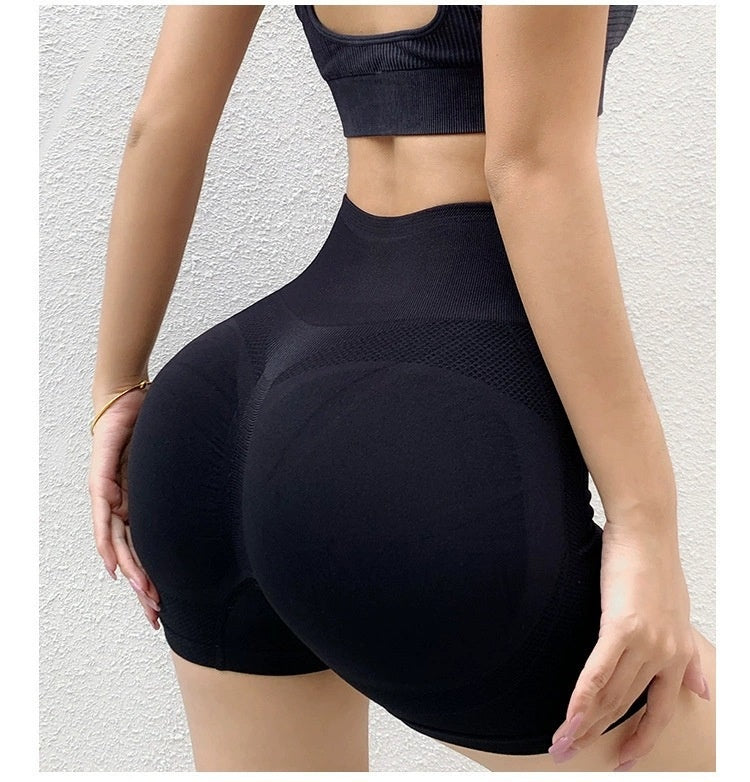 Seamless Butt Lifting Yoga Shorts – Women’s High Waist Gym Leggings
