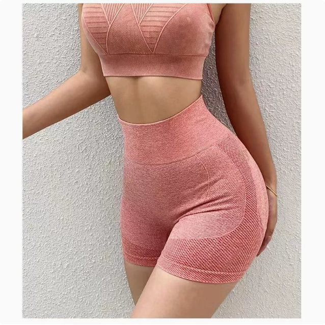 Seamless Butt Lifting Yoga Shorts – Women’s High Waist Gym Leggings