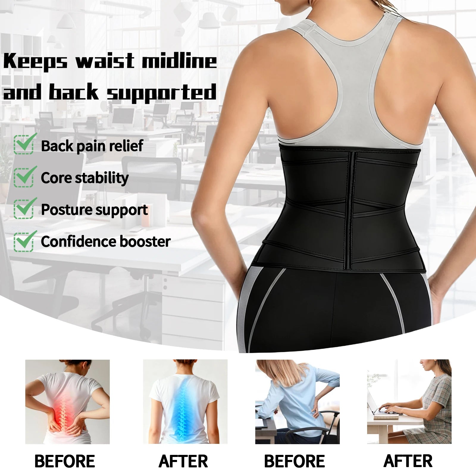 Double Belt Waist Trainer – Tummy Control & Back Support