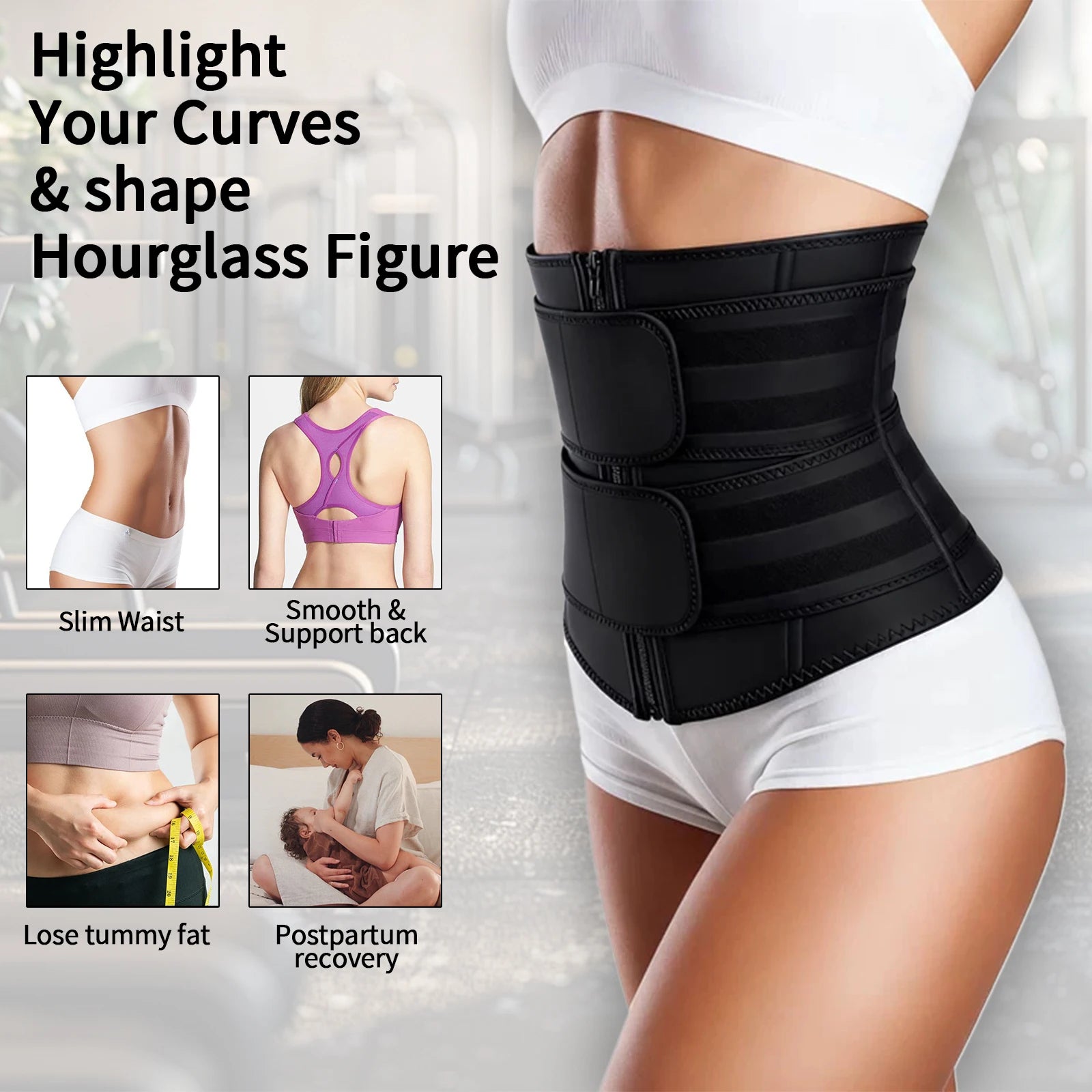 Double Belt Waist Trainer – Tummy Control & Back Support