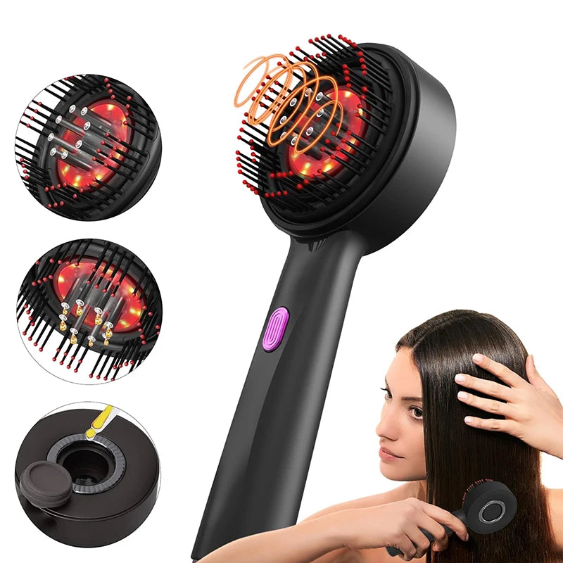 3-in-1 Hair Care Comb – Red Light, Massage & Oil Infusion