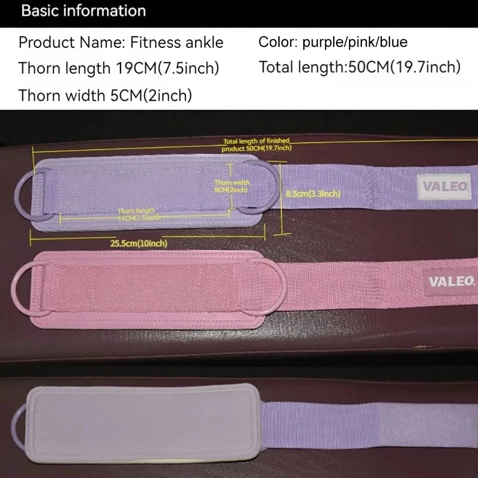 LOOGDEEL 1Pcs Ankle Straps Set Foot Support Cuff Unisex Yoga Pilates Resistance Bands With Ankle Padd Weight Leg Training Brace