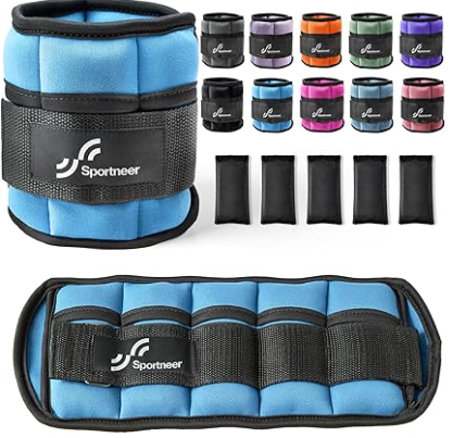 Adjustable 10lb Ankle Weights Set