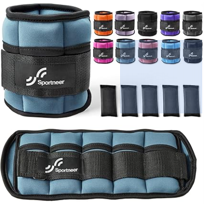 Adjustable 10lb Ankle Weights Set