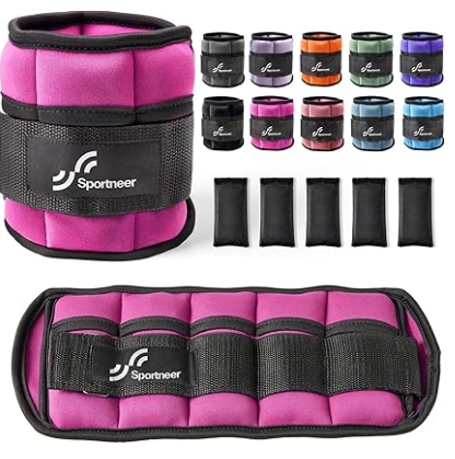 Adjustable 10lb Ankle Weights Set