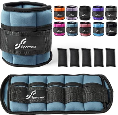Adjustable 10lb Ankle Weights Set