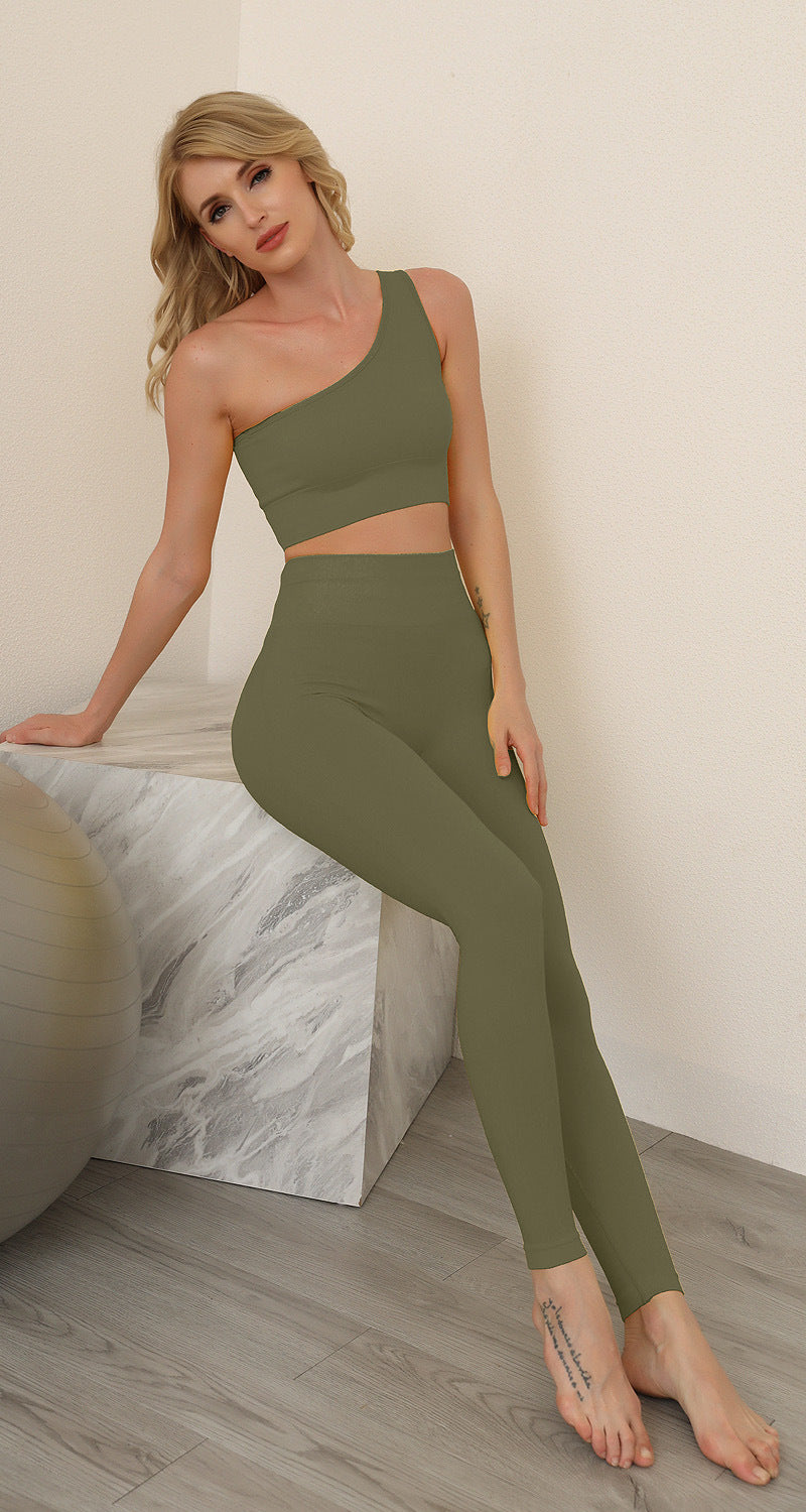 Seamless Yoga Jogging Set – Women’s Sports Bra & Workout Suit