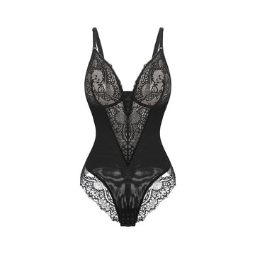 Shapewear Lace Deep-V Neck Bodysuits