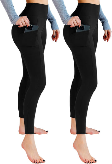 High Waisted Leggings with Pockets (2 Packs)
