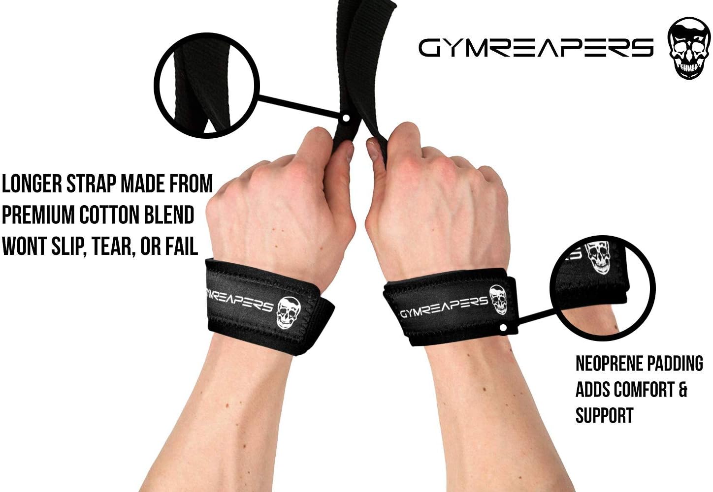 Padded Cotton Weightlifting Wrist Straps