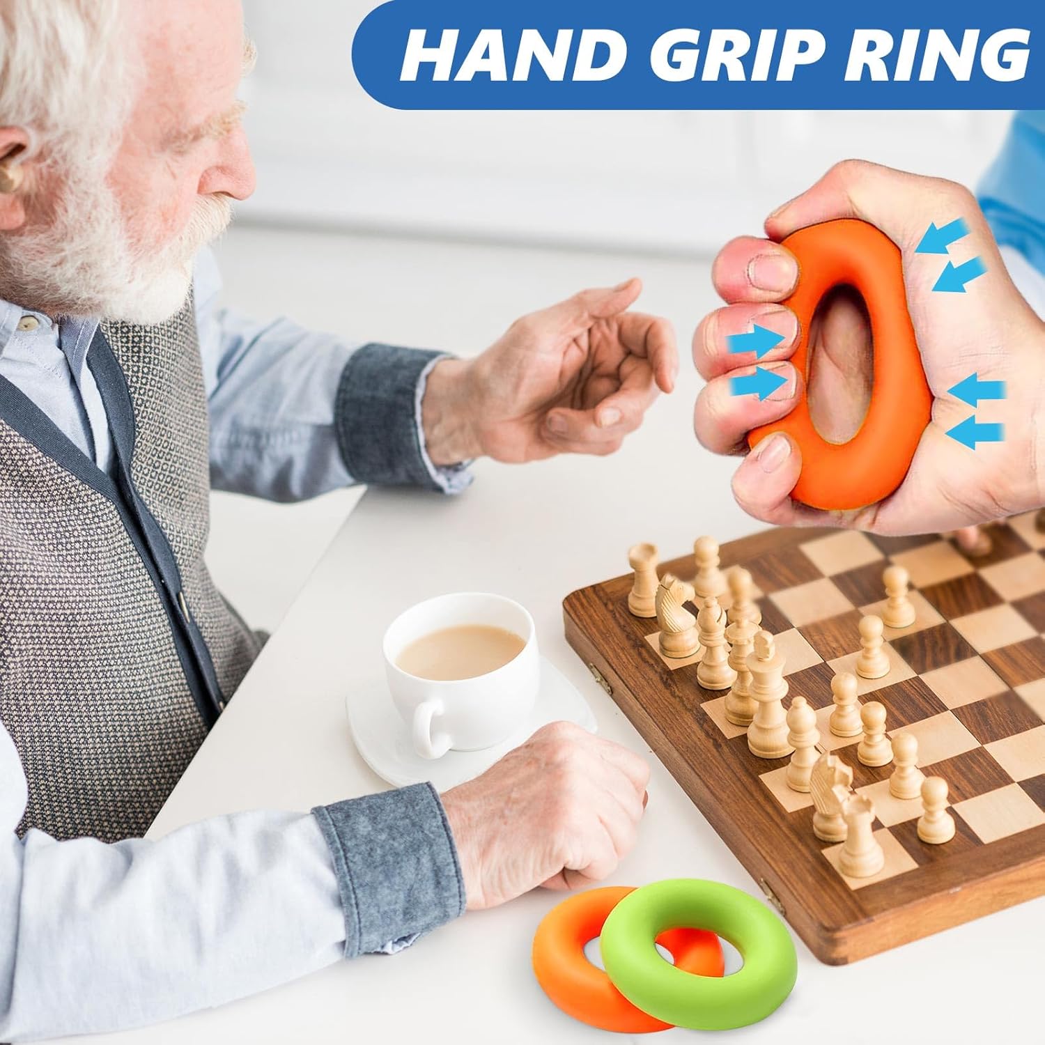 8-Pack Grip Strength Trainer & Forearm Strengthener Kit