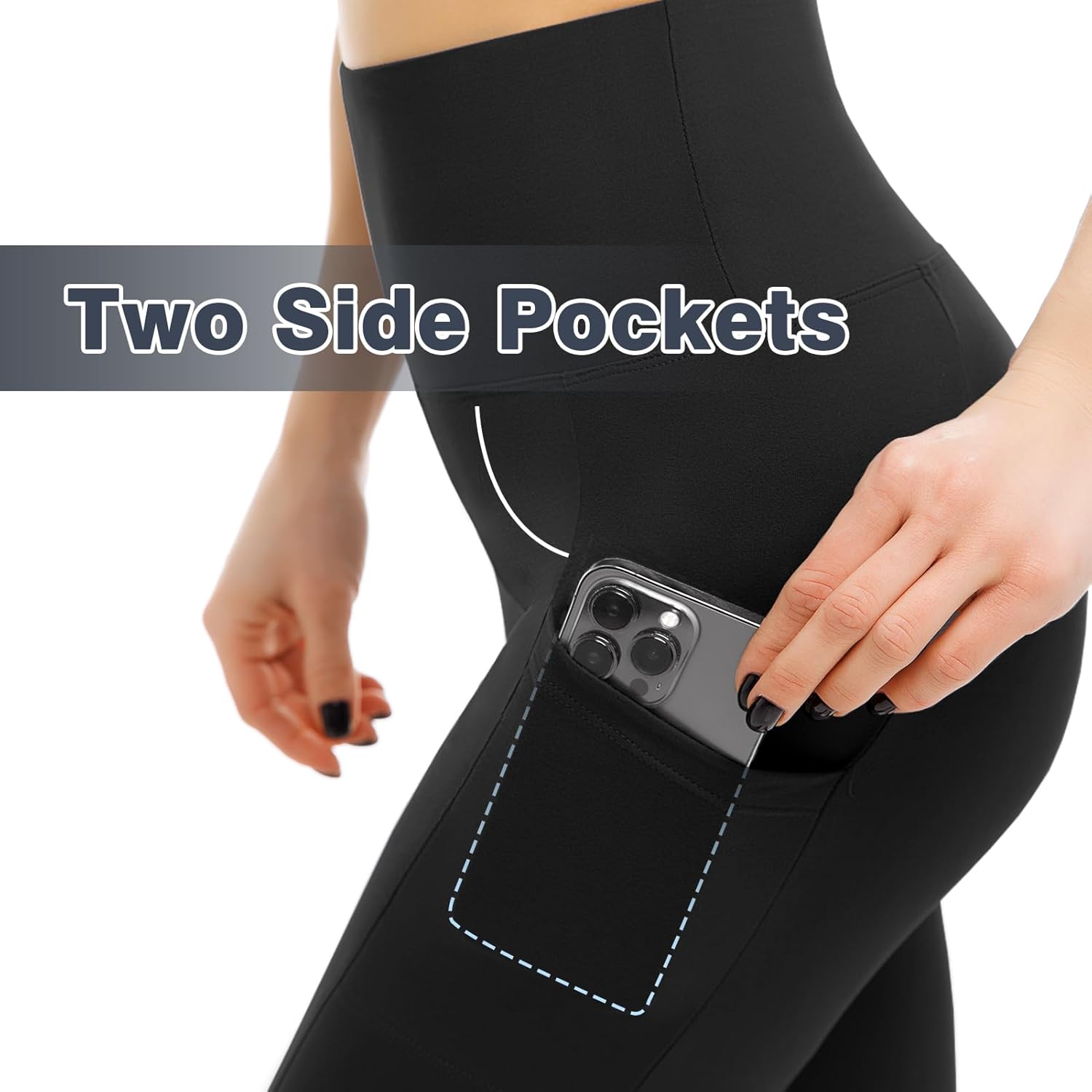 High Waisted Leggings with Pockets (2 Packs)