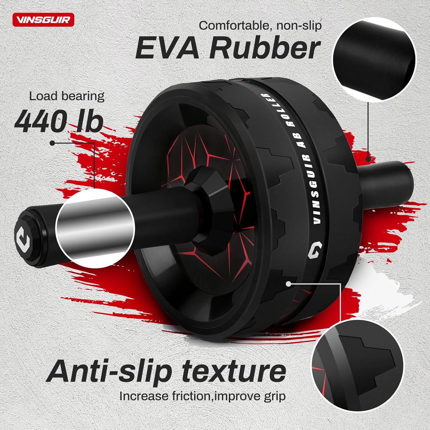 Extra Wide Ab Roller Wheel with Knee Pad
