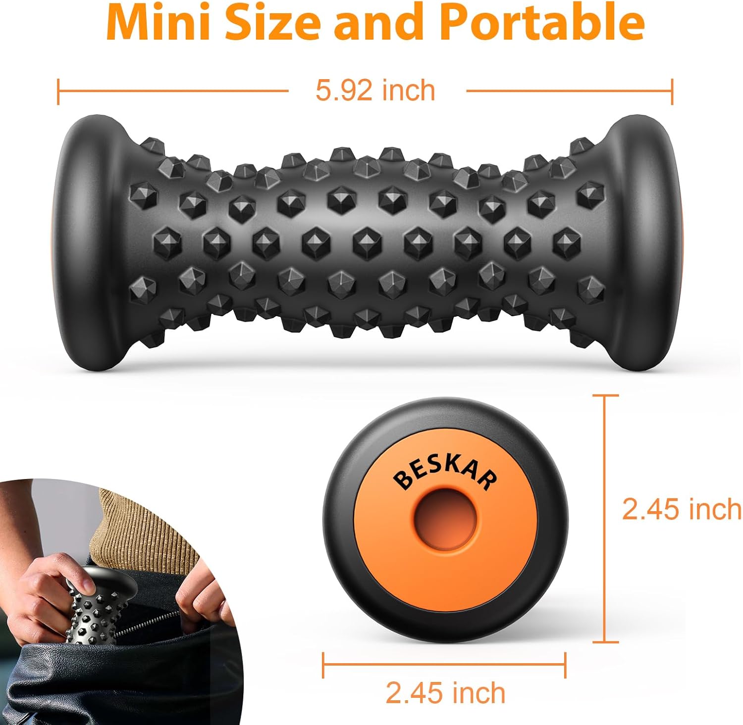 Foot Massager Roller for Plantar Fasciitis Relief