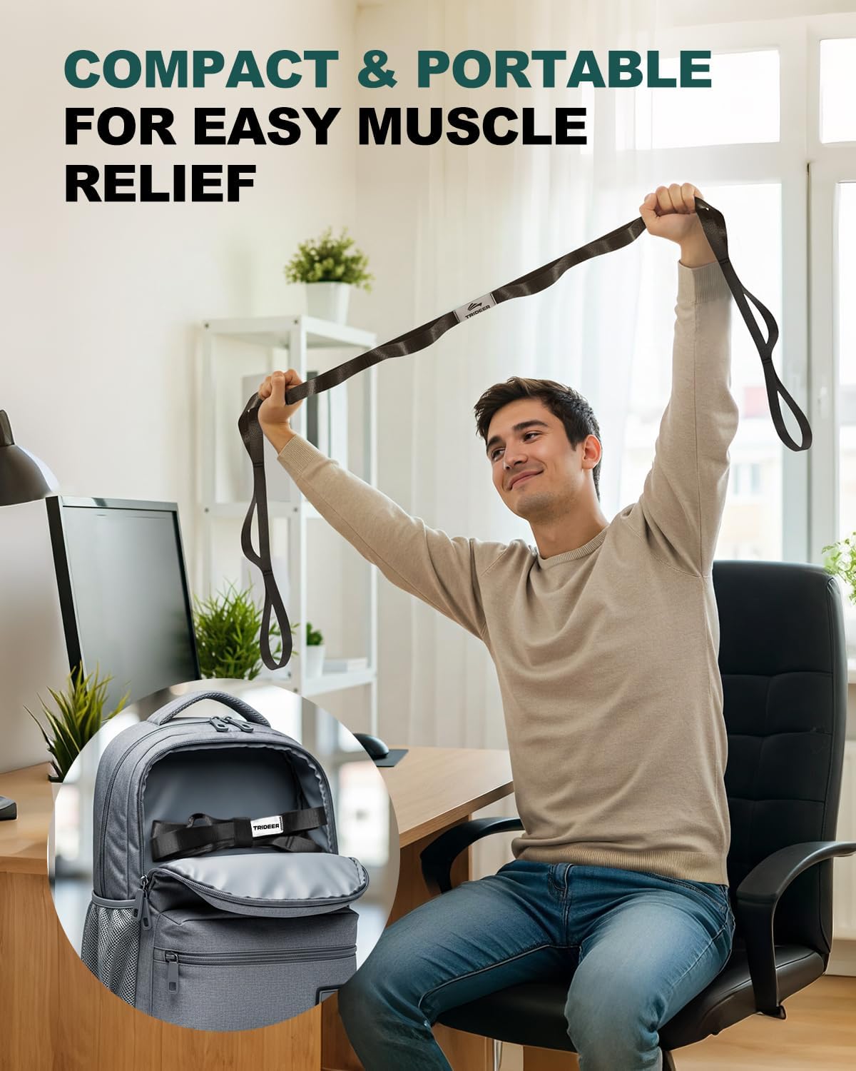 10-Loop Stretching Strap for Physical Therapy & Yoga