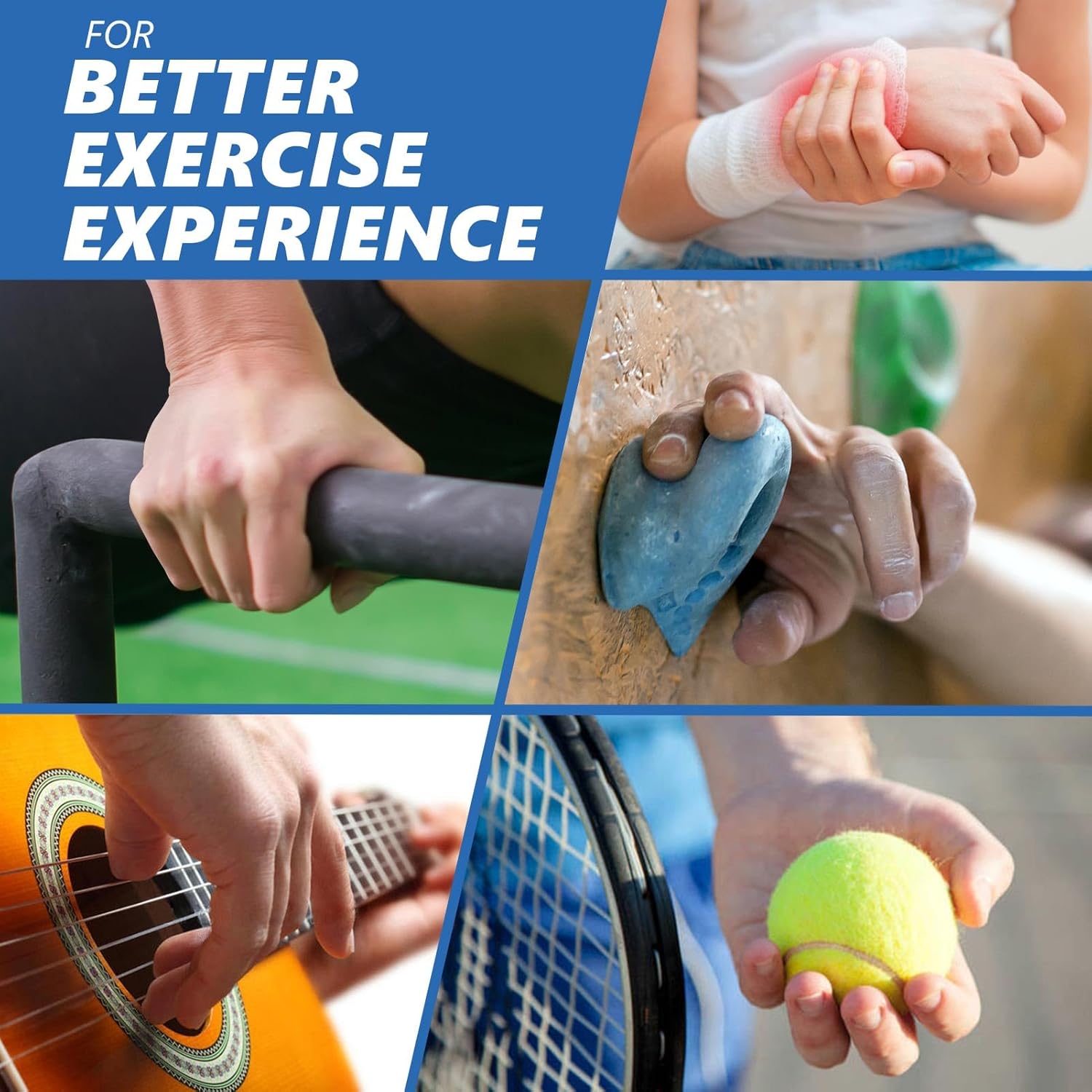 8-Pack Grip Strength Trainer & Forearm Strengthener Kit