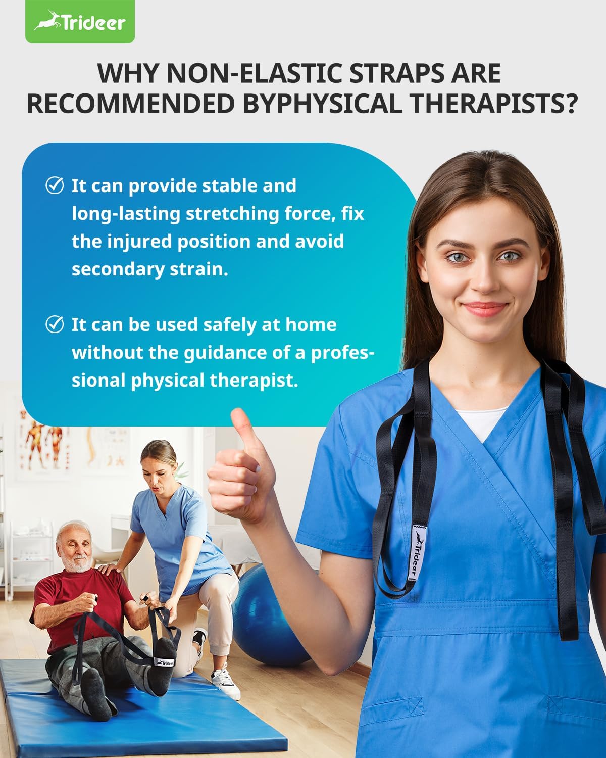 10-Loop Stretching Strap for Physical Therapy & Yoga