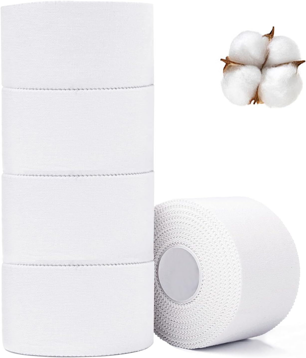 Strong White Athletic Tape (5 Pack, No Residue)