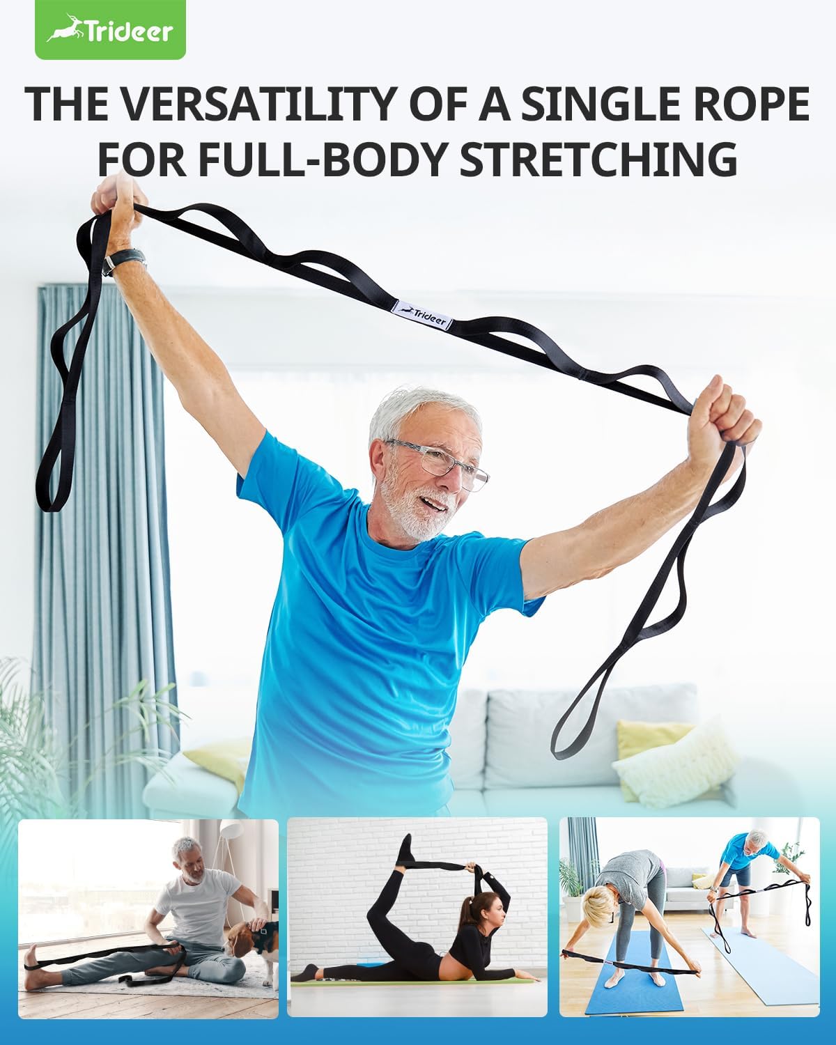 10-Loop Stretching Strap for Physical Therapy & Yoga